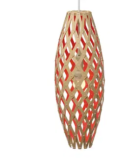 Závesné svietidlá david trubridge david trubridge Hinaki závesná lampa 50 cm bambusovo-červená