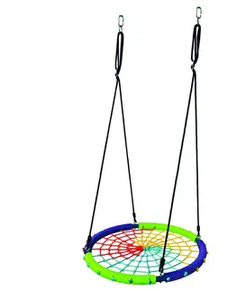 Hračky na záhradu Bino Detská hojdacia kruhová rohož farebná, 100 x 160 cm