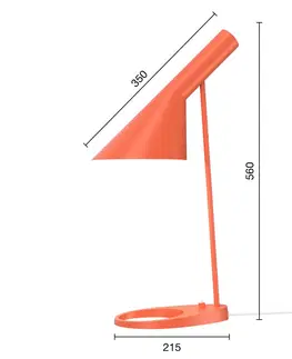 Stolové lampy Louis Poulsen Dizajnová stolová lampa Louis Poulsen AJ Mini oranžová