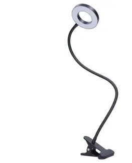 Lampy   WO66-B- LED Stm. stolná lampa s klipom LED/8W/230V 3000/4000/5000K čierna 