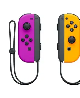 Príslušenstvo k herným konzolám Ovládače  Nintendo Joy-Con Pair, neónovo fialový  neónovo oranžový HAC-A-JAQAA