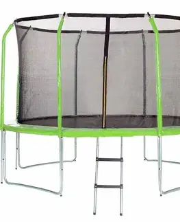 Záhradné trampolíny Trampolína COMFORT s rebríkom 305cm zelená