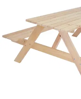 Záhradný pivný set - stôl a lavica Set PIKNIK - 180 cm ROJAPLAST Gaštan