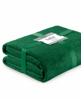 Prikrývky na spanie AmeliaHome Prehoz na posteľ Laila zelená, 220 x 240 cm