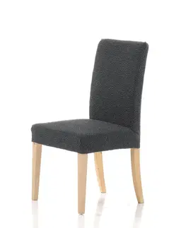 Stoličky Poťah elastický na celú stoličku, komplet 2 ks Petra, šedý