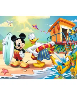Puzzle TREFL Mickey Mouse na pláži 60 dielov puzzle