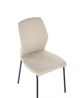 Jedálenské stoličky HALMAR K461 jedálenská stolička béžová / čierna