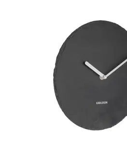 Hodiny Bridlicové nástenné hodiny KA5713BK Karlsson 25cm