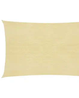 Stínící textilie Tieniaca plachta obdĺžniková HDPE 2 x 5 m Dekorhome Krémová