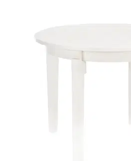 Jedálenské stoly HALMAR Sorbus 100/200 okrúhly rozkladací jedálenský stôl biela