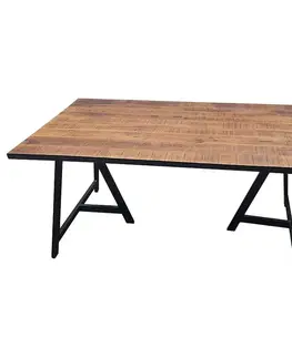 Stoly v podkrovnom štýle Stôl Leo SC-116 mango/čierna