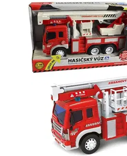 Hračky - dopravné stroje a traktory MADE - Auto požiarny žeriav, 13 x 25 x 8 cm