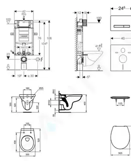 Kúpeľňa GEBERIT - Kombifix Set predstenovej inštalácie, klozet Alpha s doskou, tlačidlo Sigma50, alpská biela 110.302.00.5 ND8