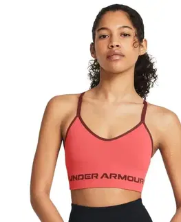 Športové podprsenky a topy Under Armour - Bra Seamless Low Long Bra Pink  XS