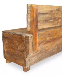 Lavice a stoličky Úložná lavice hnedá Dekorhome