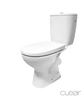 Kúpeľňa CERSANIT - WC KOMBI 613 ARTECO 010 3/5 NEW CLEANON + DUROPLAST SEDADLO SOFTCLOSE K667-052