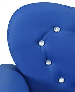 Detské stoličky a kreslá Detské kreslo umelá koža Dekorhome Modrá