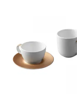 Šálky a hrnčeky Kávova a čajová súprava Gem 3-diela (biela)