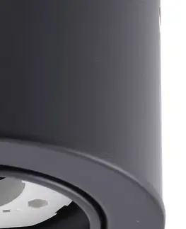 Bodové svetlá Lindby Povrchový reflektor Jyla, čierny, 3000K, 4,8 W