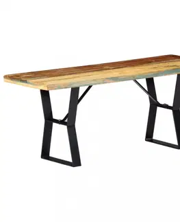 Lavice a stoličky Lavica hnedá / čierna Dekorhome Recyklované drevo