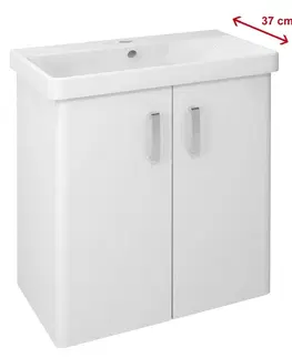 Kúpeľňa SAPHO - THEIA umývadlová skrinka 66x70x35cm s umývadlom THALIE, 2x dvierka, biela (TH072) TH072-3030-01