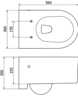 Záchody MEXEN - Sofia Závesná WC misa vrátane sedátka, biela 30798000