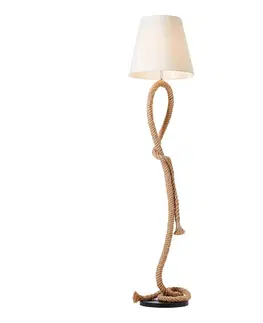 Stojacie lampy Brilliant Stojaca lampa Sailor s rámom z lana