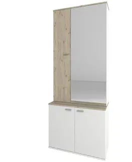 Predsieňový nábytok Predsieňový nábytok Barcelona white/oak wellington
