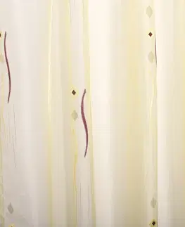 Záclony Záclona voálová, Erika metráž s olovkom, žltá, 250 m 250 cm