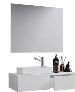 Kúpeľňové zostavy Skrinka Do Kúpeľne S Umývadlom A Zrkadlom Š: 85 Cm