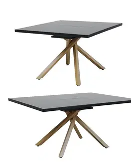 Jedálenské stoly Rozkladací stôl Ursa B10038 120/160x120cm čierna