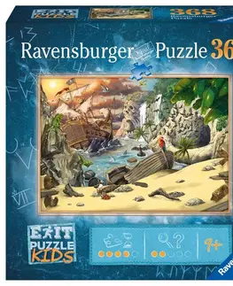 Hračky puzzle RAVENSBURGER - Exit Kids Puzzle: Piráti 368 Dielikov