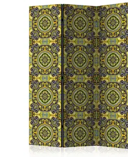 Paravány Paraván Malachite Mosaic Dekorhome 135x172 cm (3-dielny)