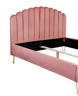 Postele LuxD Dizajnová posteľ Palmira 140 x 200 cm staroružová