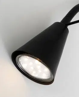 Nástenné svietidlá Briloner Nástenné svietidlo LED Tusa, nástenný prvok, čierna