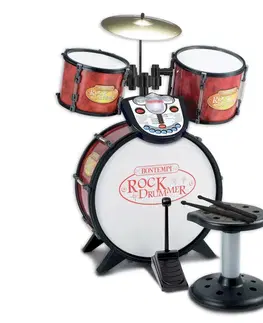 Hudobné hračky BONTEMPI - Súprava bicích 4 ks so stoličkou