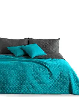 Prikrývky na spanie DecoKing Prehoz na posteľ Axel tmavomodrá/sivá, 170 x 210 cm