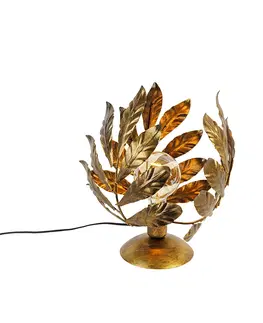 Stolove lampy Vintage stolná lampa starožitná zlatá 30 cm - Lipa