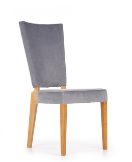 Jedálenské stoličky HALMAR Rois jedálenská stolička sivá / dub medový