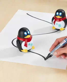 Drobné dekorácie a doplnky LED tučniak + fixka