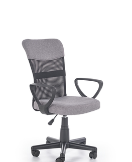 Kancelárske stoličky HALMAR Timmy kancelárska stolička s podrúčkami sivá / čierna