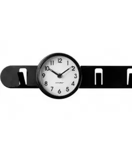 Hodiny Nástenný vešiak s hodinami Balvi Clock In čierny