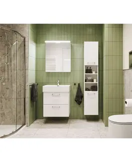 Kúpeľňový nábytok MEREO - Aira, kúpeľňová galerka 60 cm, zrkadlová skrinka, dub Kronberg CN715GD