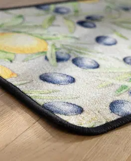 Koberce Kuchynský koberec s motívom citrónov a olív