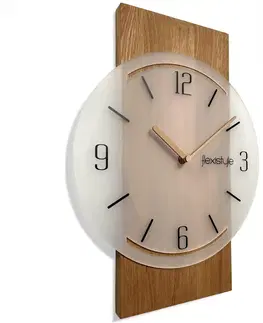 Hodiny Geometrické nástenné drevené hodiny 40cm, z240-md-dx