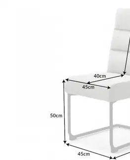 Jedálenské zostavy Konzolová jedálenská stolička 2 ks ARETE Dekorhome Svetlosivá