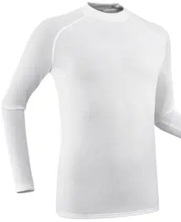snowboard Pánske lyžiarske spodné termo tričko BL 100 biele nefarbené