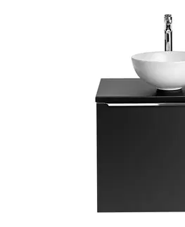 Kúpeľňový nábytok ArtCom Kúpeľňová skrinka s umývadlom a doskou SANTA FE Black DU60/1 | 60 cm