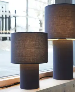 Stolové lampy PR Home PR Home Leah stolová lampa bavlna výška 46cm modrá