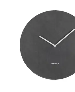 Hodiny Bridlicové nástenné hodiny KA5714BK Karlsson 40cm